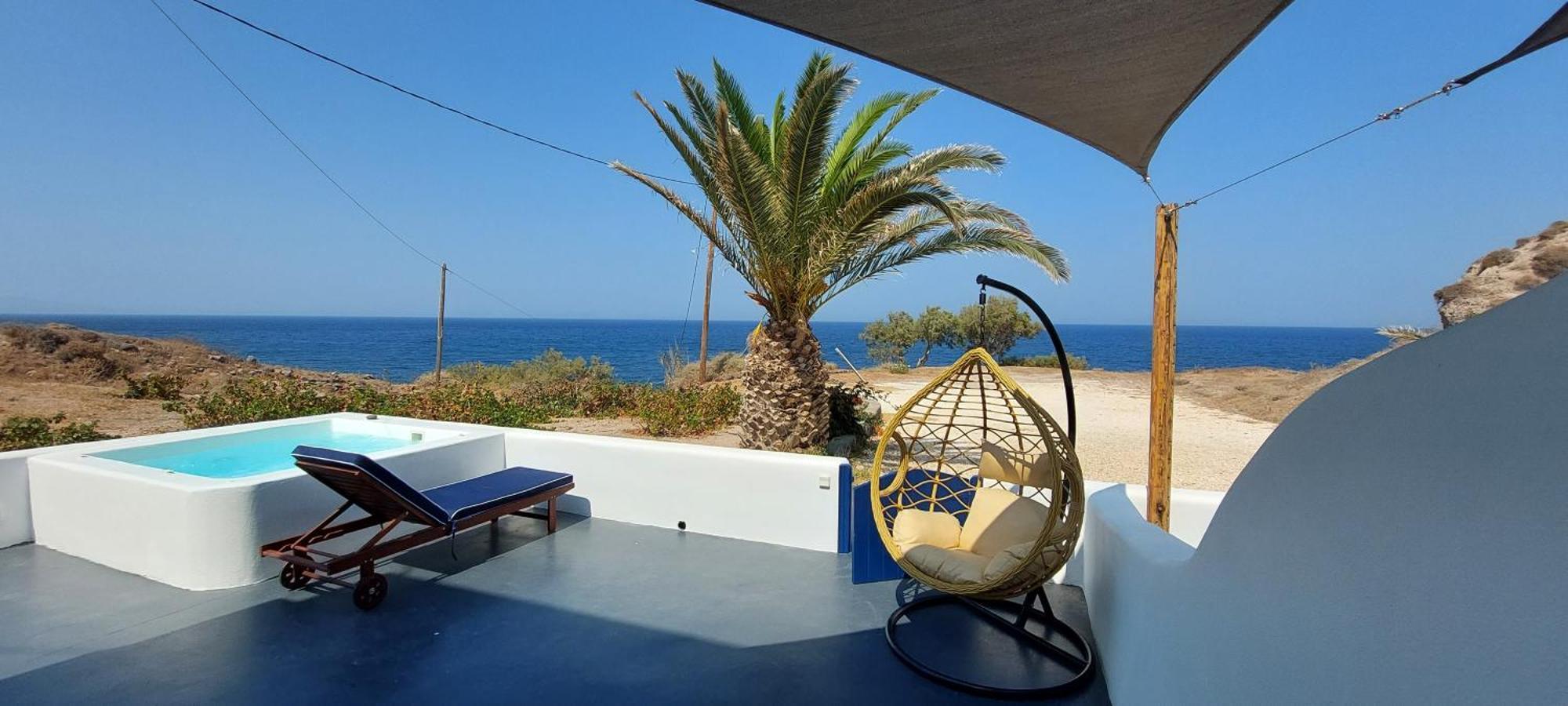 Peaceful Seafront Retreat In Santorini -Sonus Mare Beach Houses Vourvoúlos Esterno foto