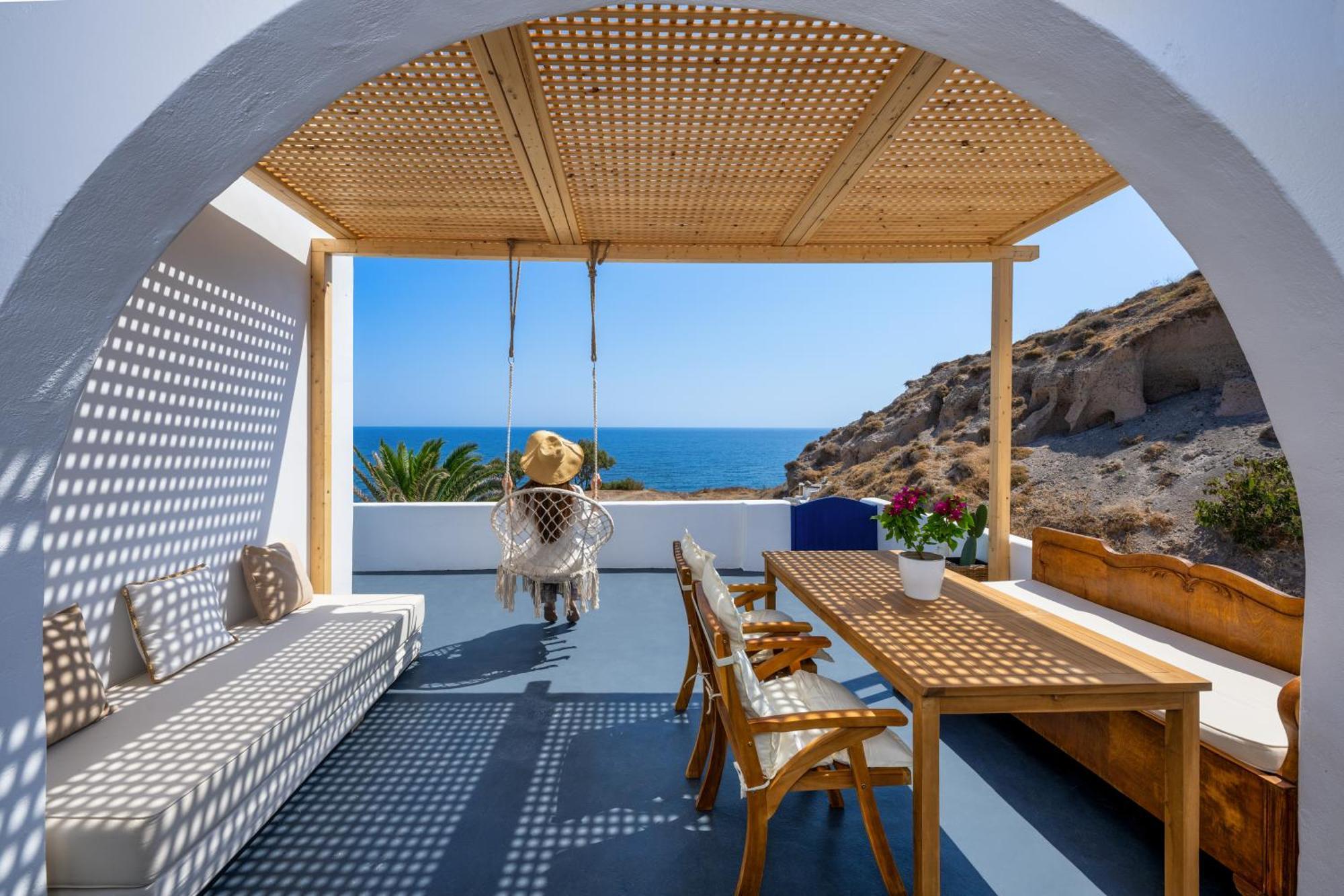 Peaceful Seafront Retreat In Santorini -Sonus Mare Beach Houses Vourvoúlos Esterno foto